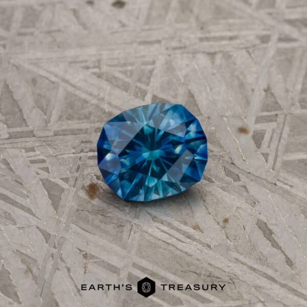 1.30-Carat Rich Blue-Teal Particolored Montana Sapphire (Heated)