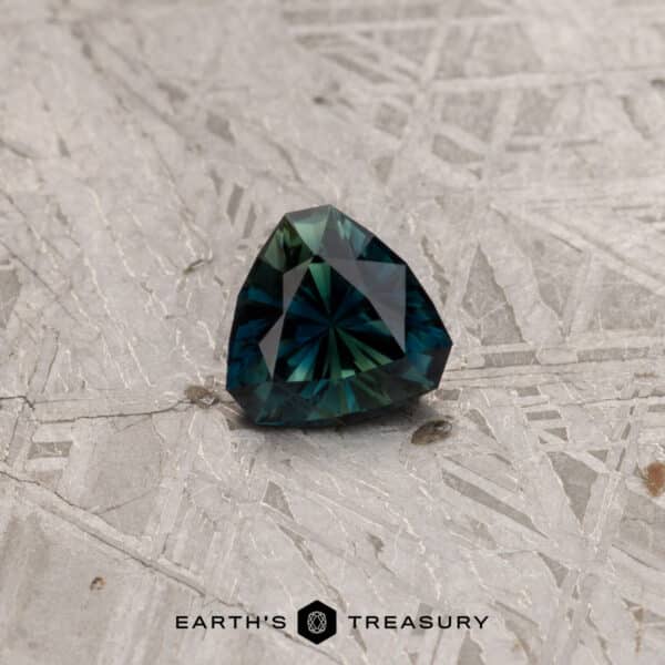 1.16-Carat Deep Blue-Green Particolored Australian Sapphire (Hea