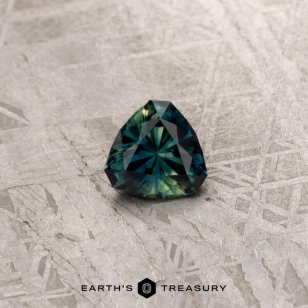 1.08-Carat Rich Teal-Green Particolored Australian Sapphire (Hea
