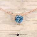 The "Glimmer" Prong Slide Necklace - Teal Blue, 4.5 mm (Heated)