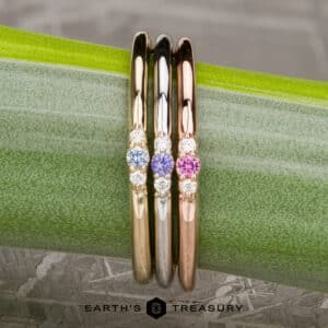 Three-Stone Stackable Montana Sapphire Ring