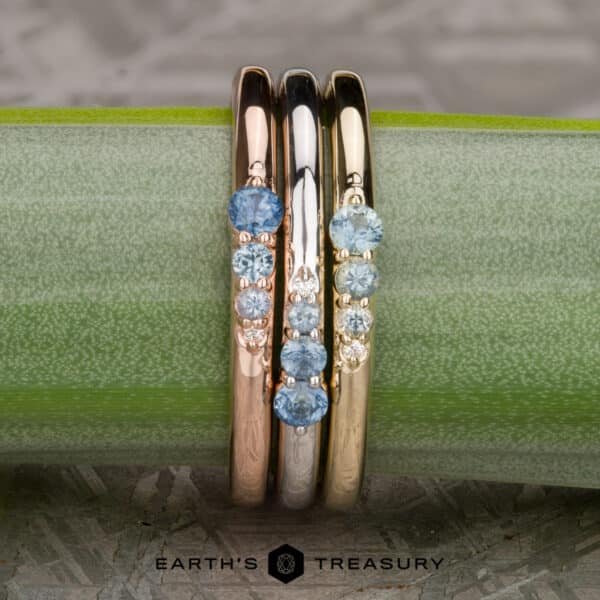 ST-ACC-RTW-5 Four-Stone Stackable Montana Sapphire Ring