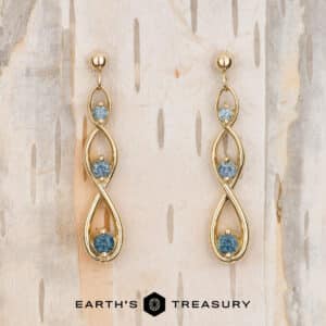 Continuum Montana Sapphire Drop Earrings (Yellow Gold)