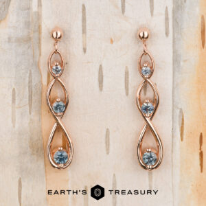 Continuum Montana Sapphire Drop Earrings (Rose Gold)