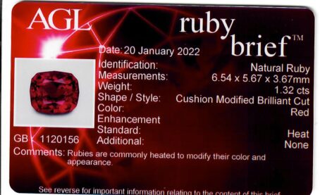 1.32-Carat Ruby (Heated) - Earth's Treasury