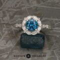 The “Paeonia” Ring in platinum with 1.68-carat Montana Sapphire