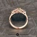 The “Arwyn” ring in 14k rose gold with 0.83-Carat Montana sapphire