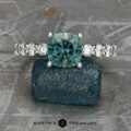 The "Juno" ring in 14k white gold with 1.90-carat Montana sapphire