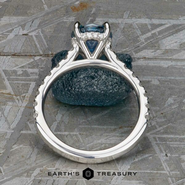The "Marina" ring in platinum with 1.79-carat Montana sapphire The "Marina" ring in platinum with 1.79-carat Montana sapphire
