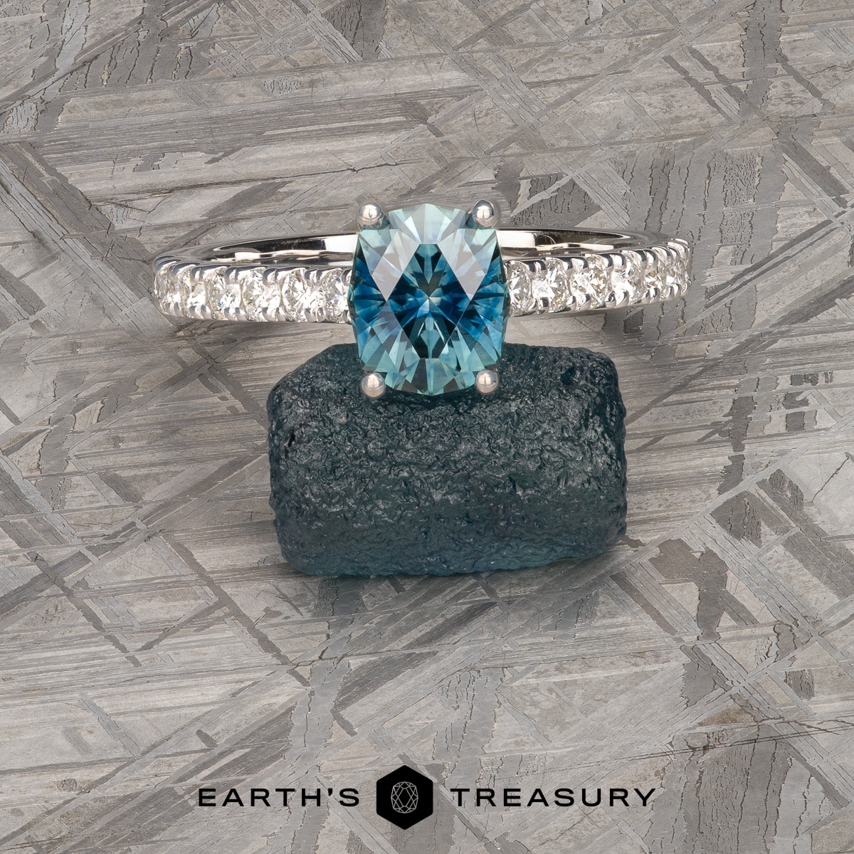 The "Marina" in 14k white gold with 1.75-carat Montana sapphire