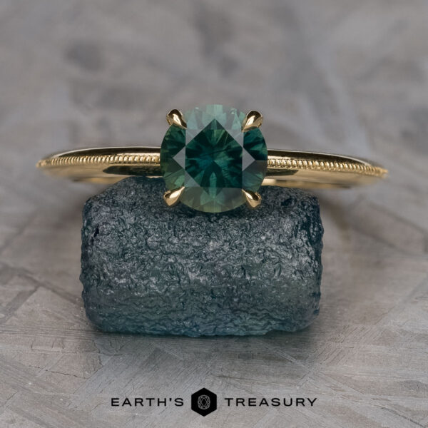 The Milgrain "Clarice" ring in 14K yellow gold with 1.17-carat Australian sapphire The Milgrain "Clarice" ring in 14K yellow gold with 1.17-carat Australian sapphire