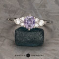The "Estelle" ring in 14k white gold with 1.11-Carat Umba sapphire