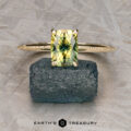 The Milgrain "Clarice" ring in 14K yellow gold with 1.69-carat Australian sapphire