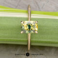 The Milgrain "Clarice" ring in 14K yellow gold with 1.69-carat Australian sapphire