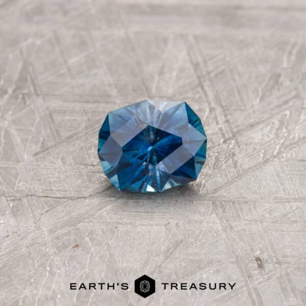 1.55-Carat Deep Blue- Medium Blue Particolor Montana Sapphire (H