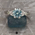 The “Magnolia” Ring in platinum with 1.59-Carat Montana Sapphire