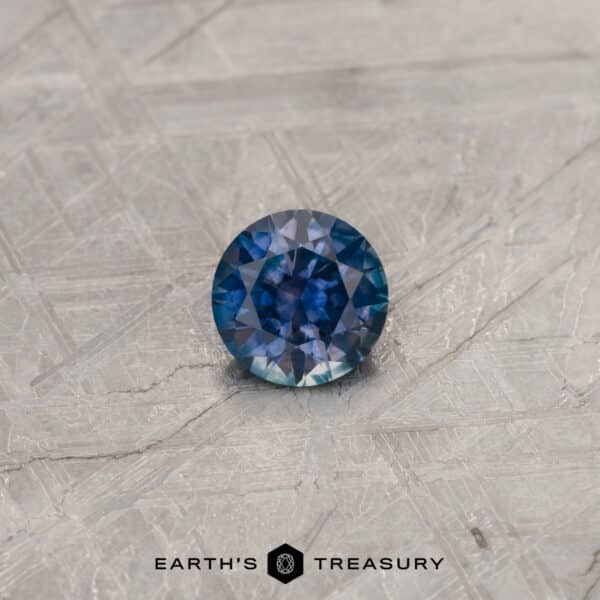 1.22-Carat Color Change Montana Sapphire (Heated) A color-change Montana sapphire in a classic diamond round brilliant design