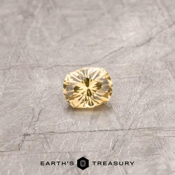 A Yellow Grossular Garnet in our "Helena" oval design