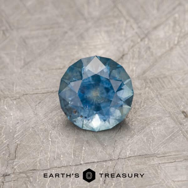 A blue Montana sapphire in an Old European-style cut (OEC)