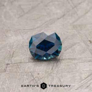 A blue-green Montana sapphire in our "Helena" oval design
