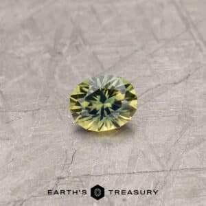 A Yellow-Green Australian Sapphire in our "Serendipity" oval design