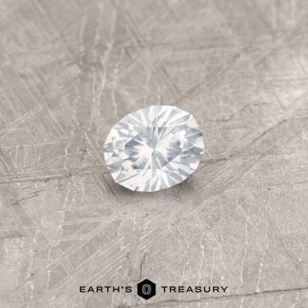 A white Montana sapphire in our "Serendipity" oval design