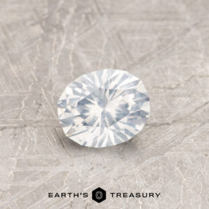A white Montana sapphire in our "Serendipity" oval design
