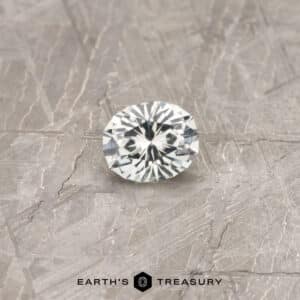 A white Montana sapphire in our "Serendipity" oval design