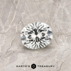 A white Montana sapphire in our "Serendipity" oval design