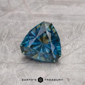 A particolored Montana sapphire in our "Triptych" trillion design