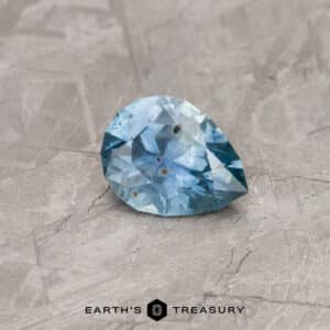 A blue Montana sapphire in our "Apios" pear-shaped design