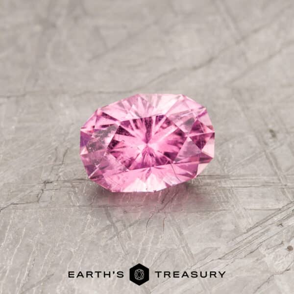 a pink California Tourmaline in our "Testudo" oval design