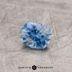 A blue Montana sapphire in our "Helena" oval design
