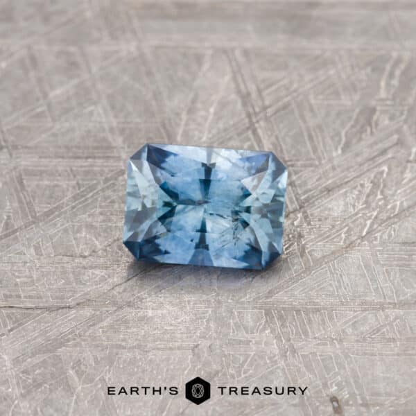 1.24-Carat Montana Sapphire (Heated) A blue Montana sapphire in our "Fourth of July" rectangle design
