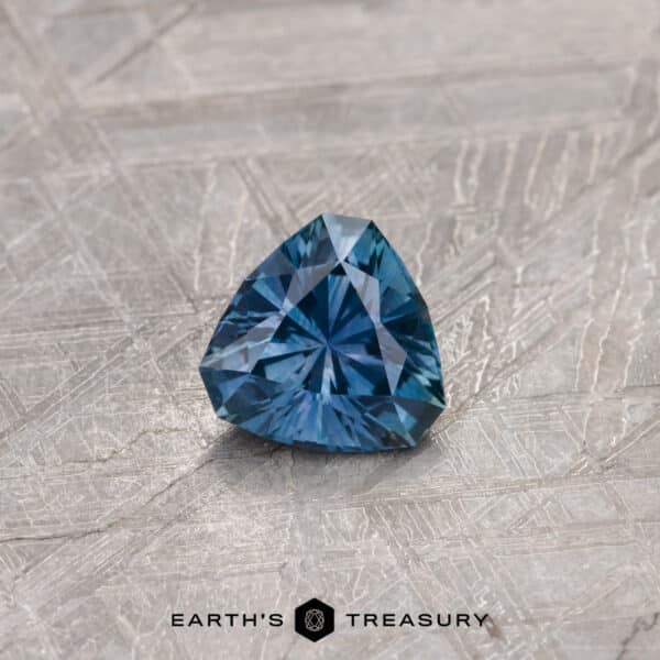 1.79-Carat Montana Sapphire (Heated) A blue Montana sapphire in our "Triptych" trillion design