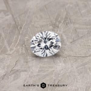 A white Montana sapphire in our "Serendipity" oval design