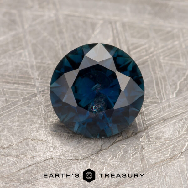 1.18-Carat Australian Sapphire (Heated) A blue Australian Sapphire in a classic diamond round brilliant design