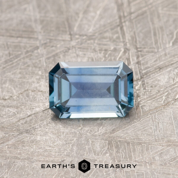 0.56-Carat Montana Sapphire (Heated) A blue Montana sapphire in a classic emerald cut