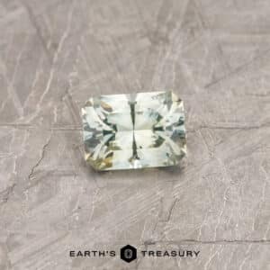 A yellow Montana sapphire in our "Fourth of July" rectangle design