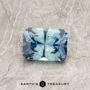 A particolored Montana sapphire in our "Fourth of July" rectangle design