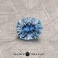 A blue Montana sapphire in our "Hyperbola" oval design