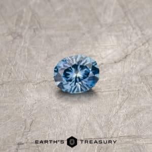 A blue Montana sapphire in our "Serendipity" oval design