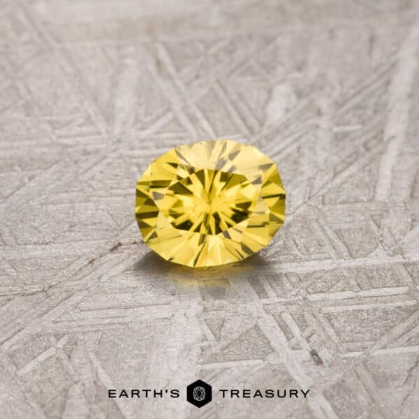 A yellow Australian Sapphire in our "Serendipity" oval design
