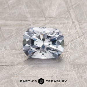A gray Montana sapphire in our "Eureka" rectangle design
