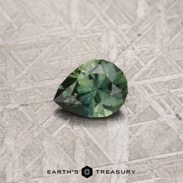 1.17-Carat Australian Sapphire (Heated) A green Montana sapphire in our "Apios" pear-shaped design