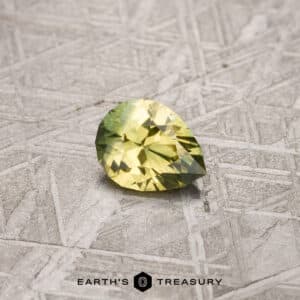 A particolored Montana sapphire in our "Apios" pear-shaped design