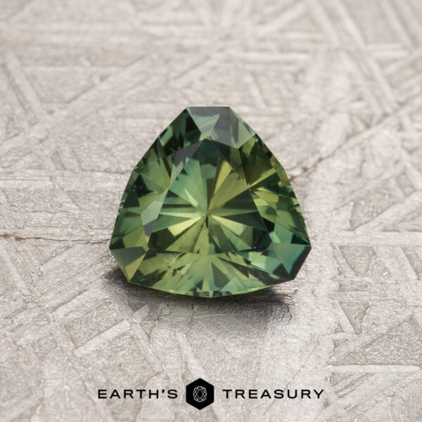 0.94-Carat Australian Sapphire (Heated) A Particolored Australian Sapphire in our "Triptych" trillion design