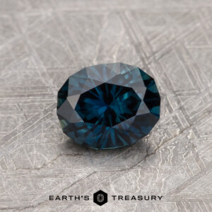 A blue Australian Sapphire in our "Serendipity" oval design