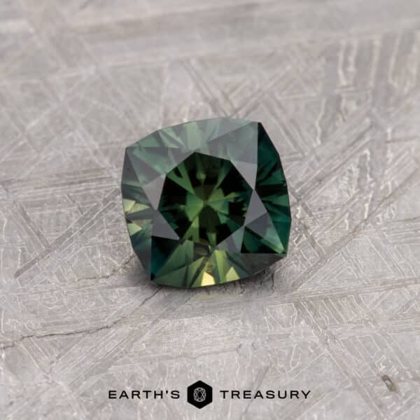 2.09-Carat Australian Sapphire (Heated) A green Australian Sapphire in our "Stella" square cushion design