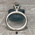 The “Fleur” ring in platinum with 1.43-Carat Green Montana Sapphire